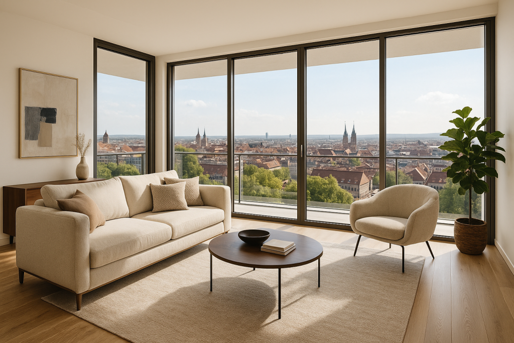 Panoramablick über Nürnberg - Wohnzimmer